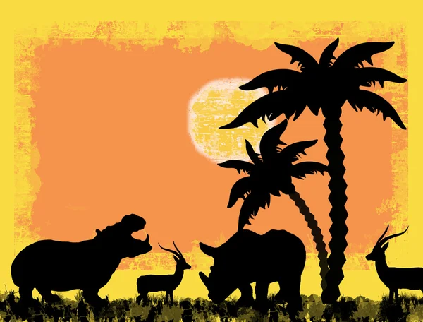 Africké safari téma — Stockový vektor