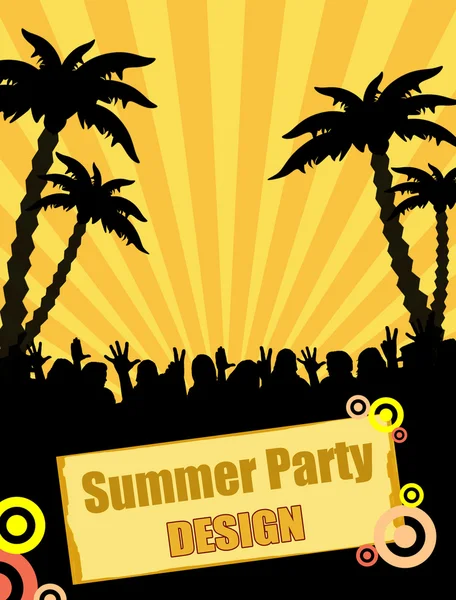 Summer party design — Stock Vector