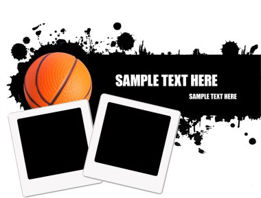 Grunge basketball background clipart