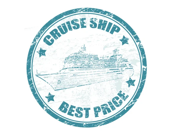Cruiseschip - beste prijs stempel — Stockvector