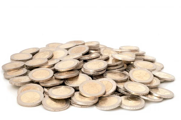 Monedas en blanco —  Fotos de Stock