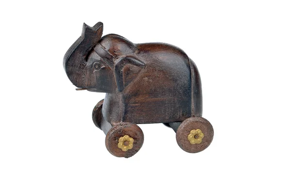 Деревянный слон — стоковое фото