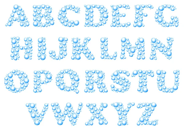 Alfabeto gotas de agua — Archivo Imágenes Vectoriales