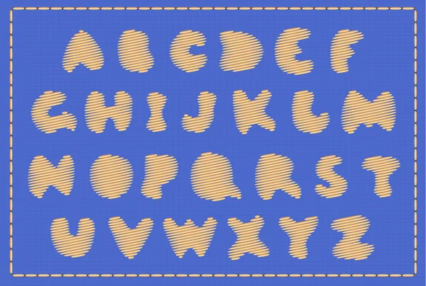 Sewing alphabet — Stock Vector