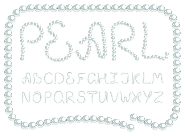Alfabeto delle perle — Vettoriale Stock