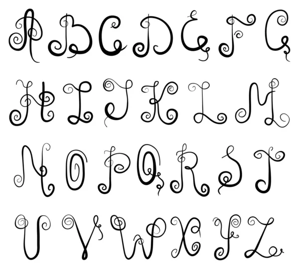 Виньеттский алфавит — стоковый вектор