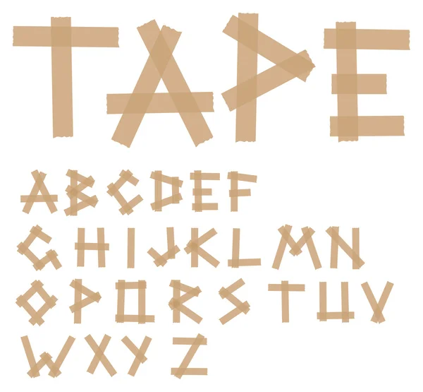 Lepicí pásky abeceda — Stockový vektor