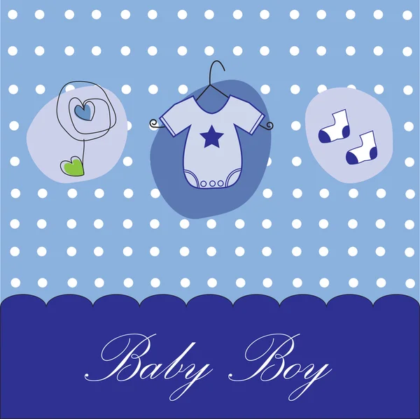 Baby boy tillkännagivande — Stock vektor