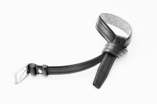 Black men's belt — Stock Photo, Image