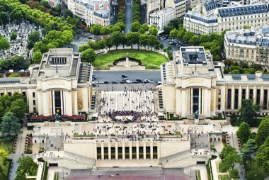 Chaillot palace view from Eifell tower clipart