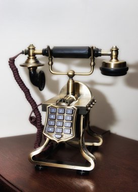 Closeup of vintage telephone clipart