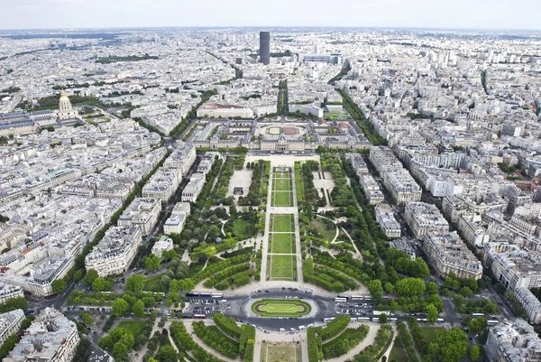Champ-de-Mars view from Eifell tower — Stock Photo, Image