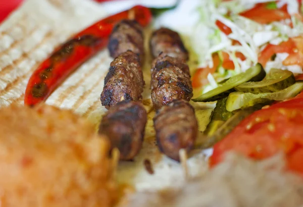 Turkish shish kebab — Stock Photo, Image