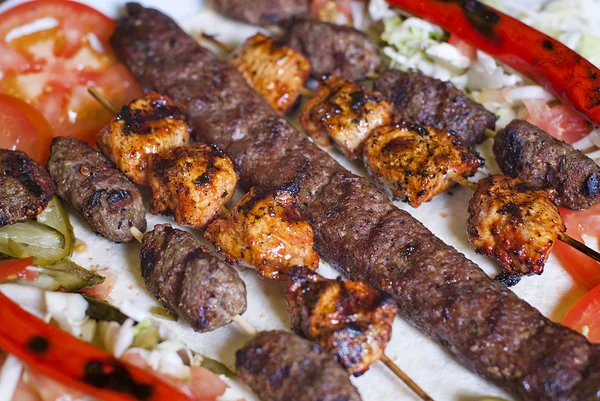 Selezione di kebab tradizionali turchi — Foto Stock