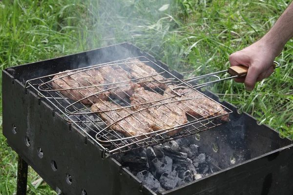 Stek wieprzowy przygotowany na grillu — Zdjęcie stockowe