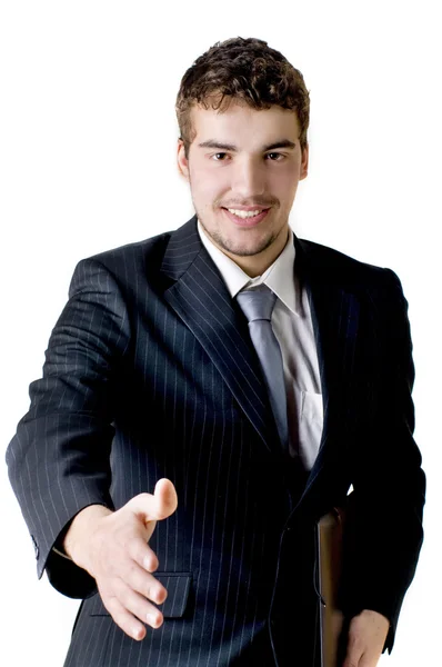 Un uomo d'affari sta tendendo la mano — Foto Stock