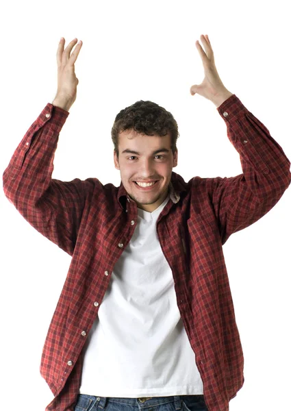 Young happy handsome man — Stock Photo, Image