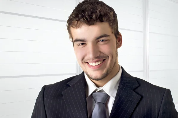 Pohledný podnikatel s úsměvem. — Stock fotografie