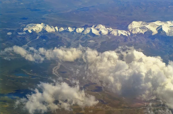 Foto aérea del paisaje en el Tíbet —  Fotos de Stock