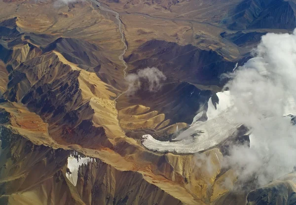Аэрофотосъемка ландшафта Тибета — стоковое фото