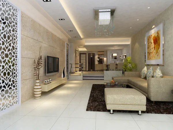 Design moderno interior da sala de estar — Fotografia de Stock