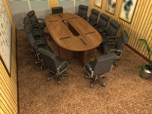 Den datorgenererade bild av moderna konferenssalen — Stockfoto