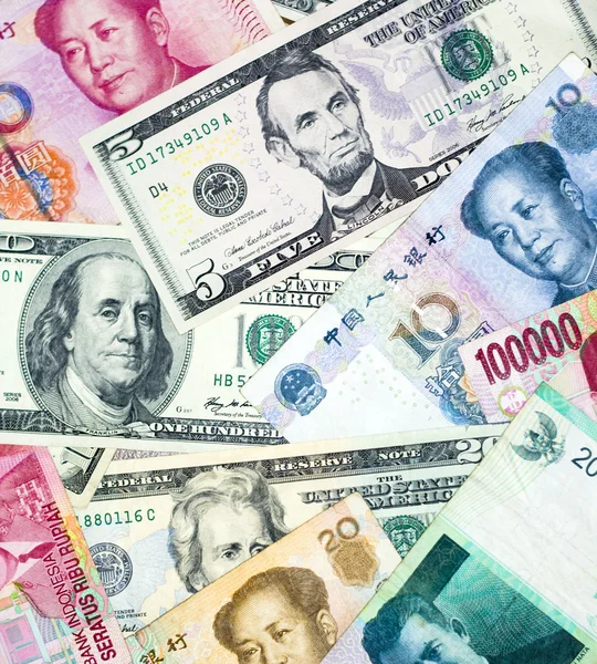Währungen verschiedener Nationen . — Stockfoto