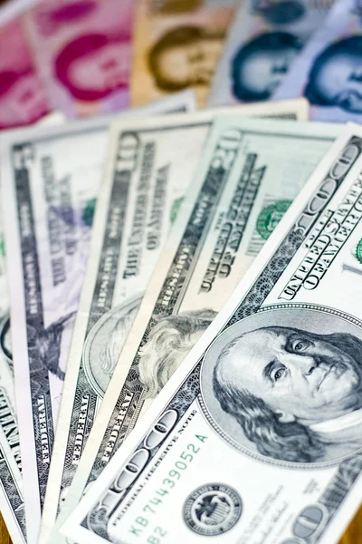 Долар США проти юанів Китайська криза економічна світу — стокове фото
