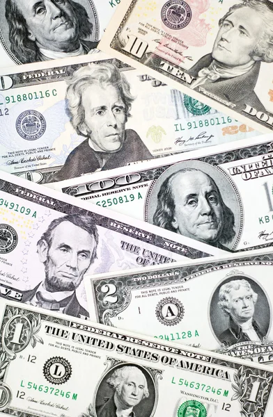 Stany Zjednoczone Ameryki - dolarów banknotów — Zdjęcie stockowe