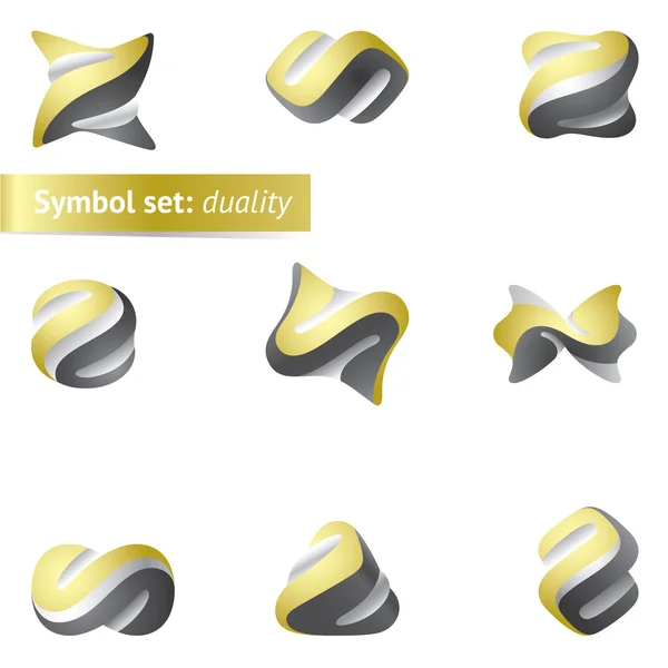 Symbol set: dualitet Vektorgrafik