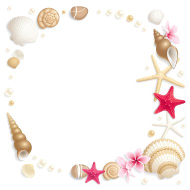 Seashell frame clipart