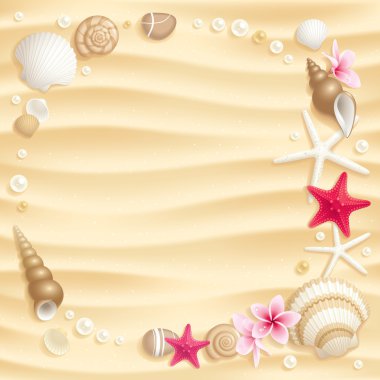 Seashell background clipart