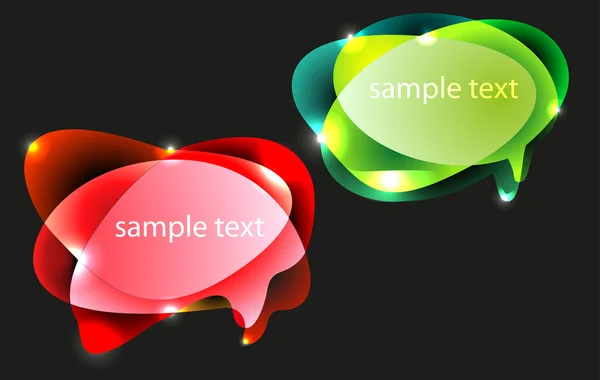 Neon vector bubbles for speech eps10 — Stock Vector