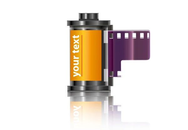 35mm film canister — Stock Vector