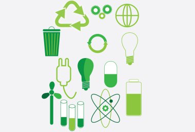 Vector-set of environmental icons and design-elements clipart