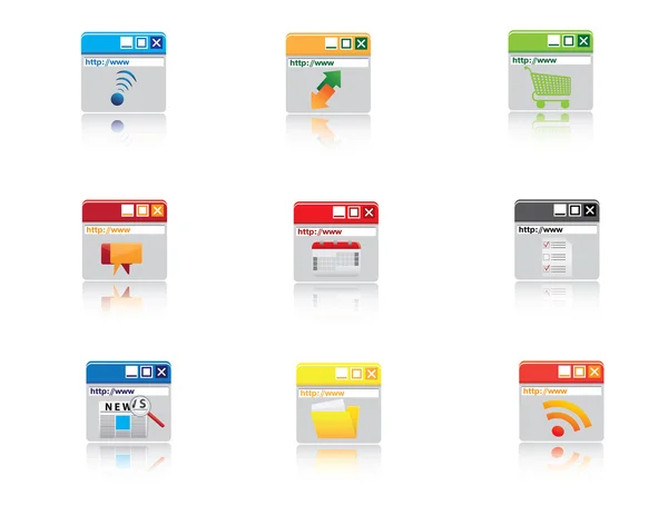 Web-Icons, Internet & Website-Icons, Office & Universal-Icons, — Stockvektor