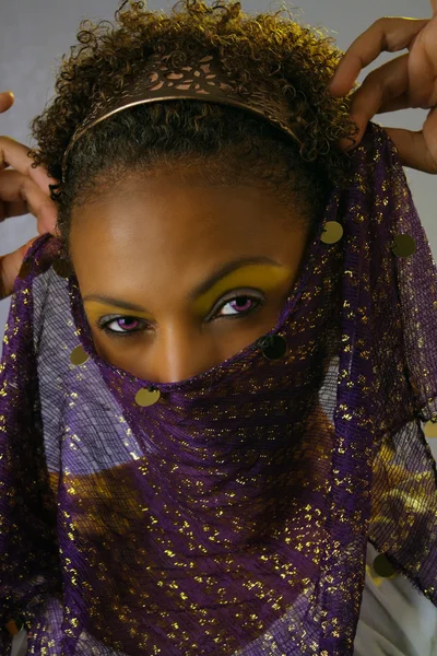 美しい成熟した黒人女性ヘッド (5) — ストック写真