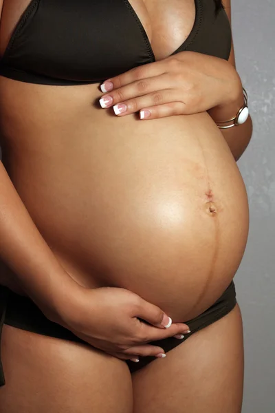 Hamile kadın göbek (2) — Stok fotoğraf