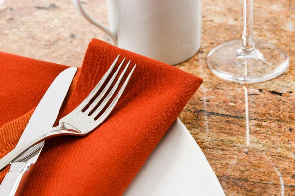 Restaurant table réglage — Photo