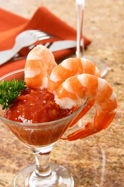 Tasty Shrimp Cocktail Stock Photo