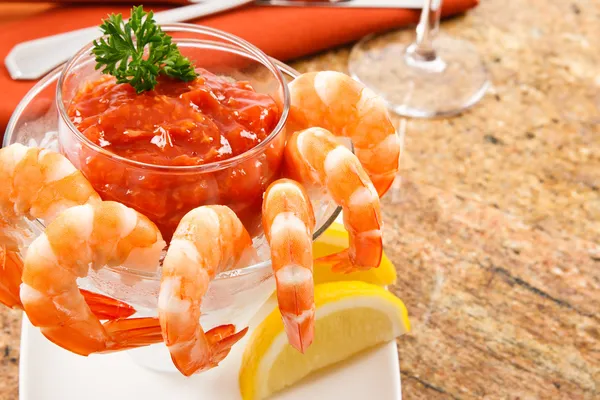 Fresh Shrimp Cocktail Stock Picture