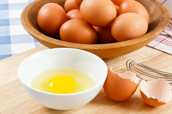Raw Eggs Stock Photo