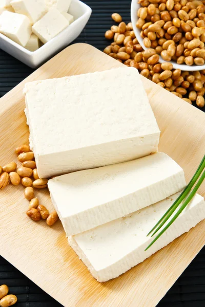 Tofu and Soybeans — Stock Photo, Image