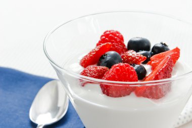 Berries and Yogurt clipart