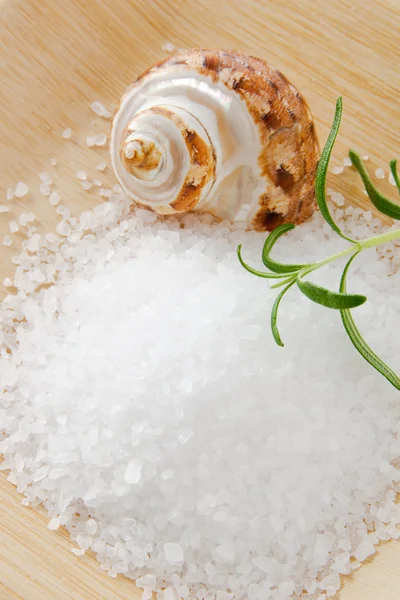 Exfoliante de sal marina con romero aromático — Foto de Stock