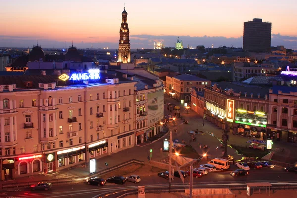 Luces nocturnas de la ciudad de Kazán — Foto de Stock