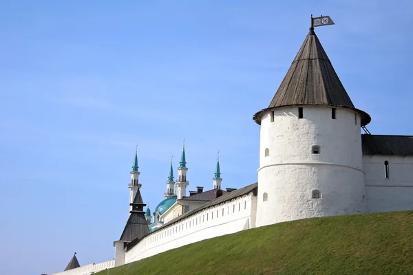 stock image The tower and the wall of the Kazan Kremlin