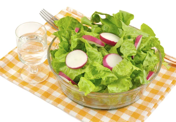 Salade mixte avec laitue et radis — Photo