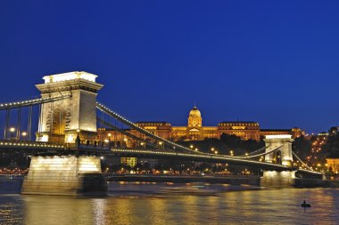 Budapest night scene #2 clipart