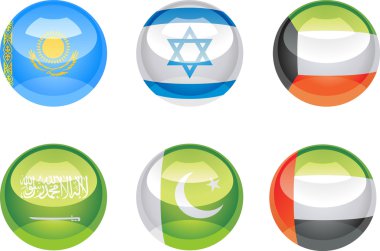 Flag buttons clipart